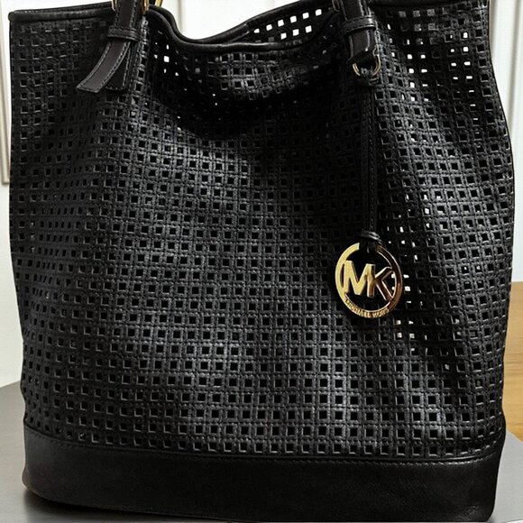 Michael Kors Bridget 30S4GGET3L Perforated Leather Tote with Detachable Pouch - Picture 8 of 17